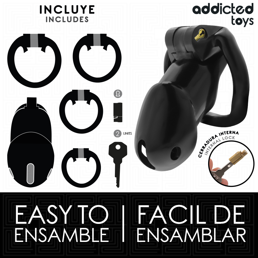ADDICTED TOYS LOCKED - MINDNIGHT CELL PENISKÄFIG GRÖSSE L für sinnliche und diskrete Momente