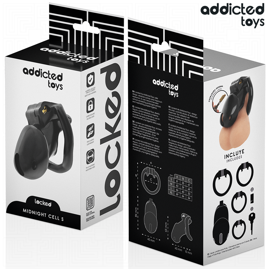 ADDICTED TOYS LOCKED - MINDNIGHT CELL PENIS CAGE GRÖSSE S Keuschheitskäfig diskret online kaufen