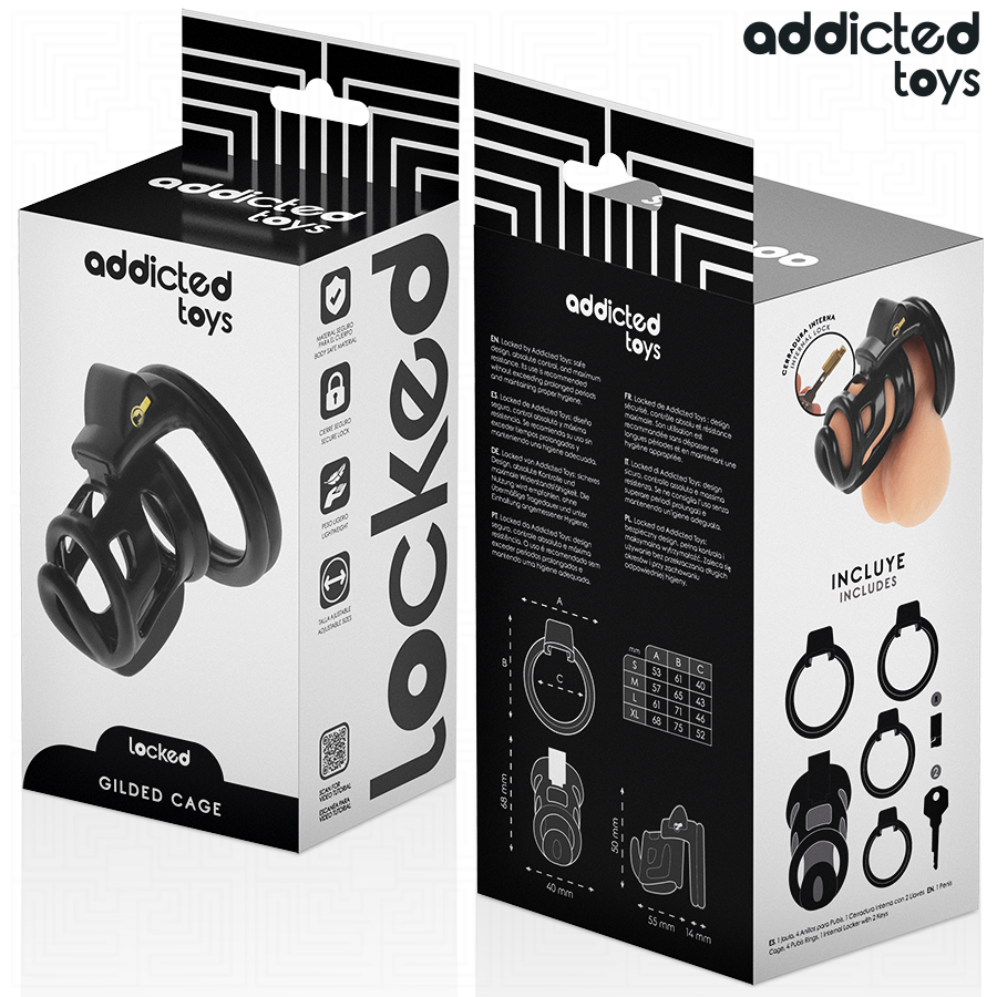 ADDICTED TOYS LOCKED - GILDEN CAGE PENISKÄFIG 8,5 CM Keuschheitskäfig diskret online kaufen