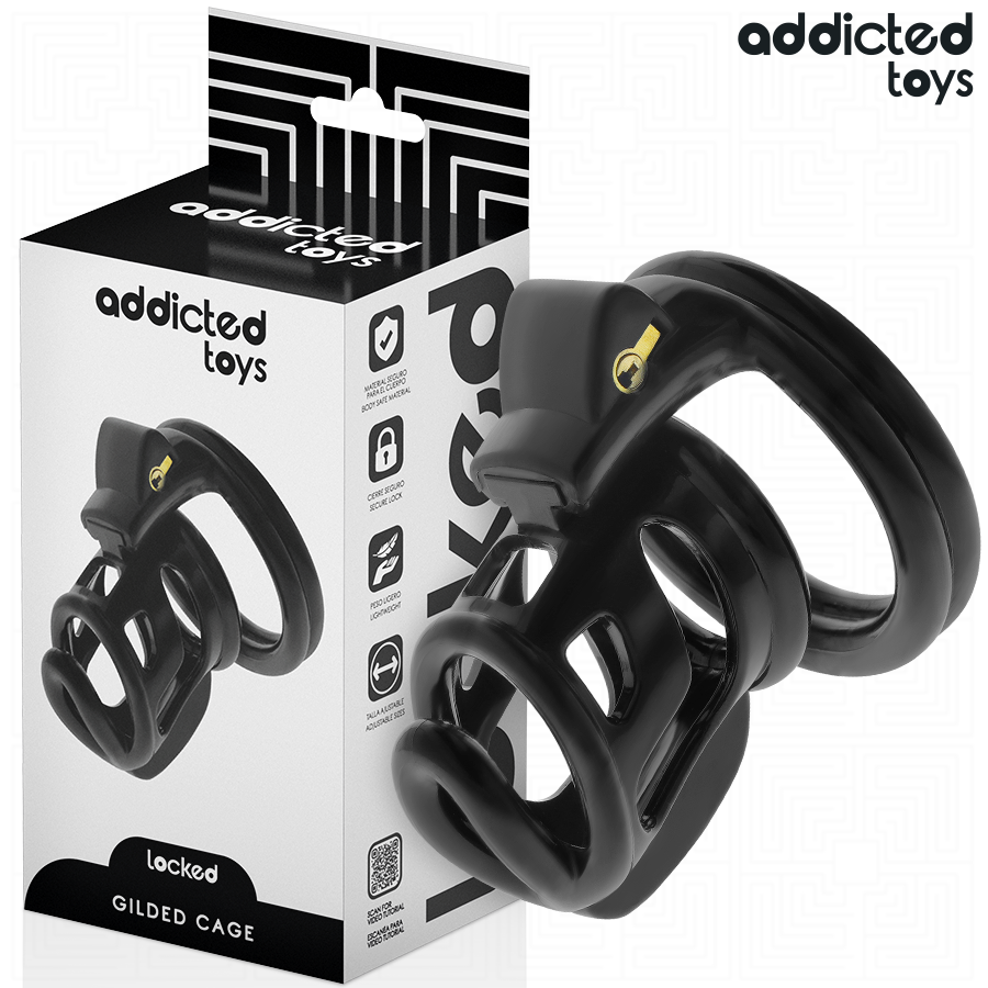ADDICTED TOYS LOCKED - GILDEN CAGE PENISKÄFIG 8,5 CM Keuschheitskäfig diskret online kaufen