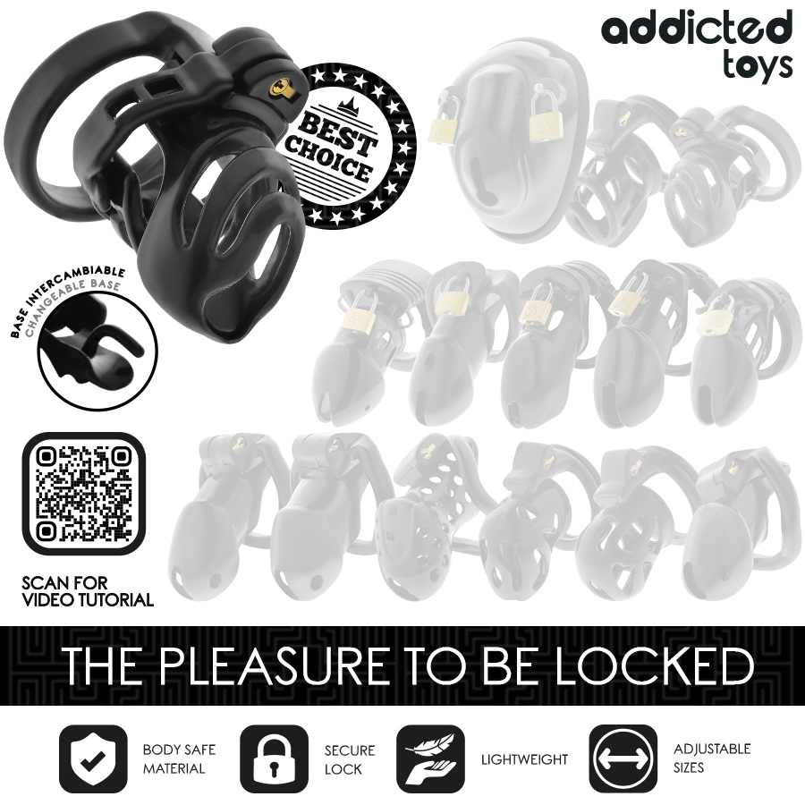 ADDICTED TOYS LOCKED - ETERNAL LOCK PENISKÄFIG 9 CM Produktansicht und Details