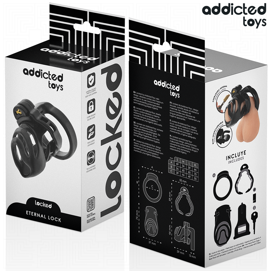 ADDICTED TOYS LOCKED - ETERNAL LOCK PENISKÄFIG 9 CM Keuschheitskäfig diskret online kaufen