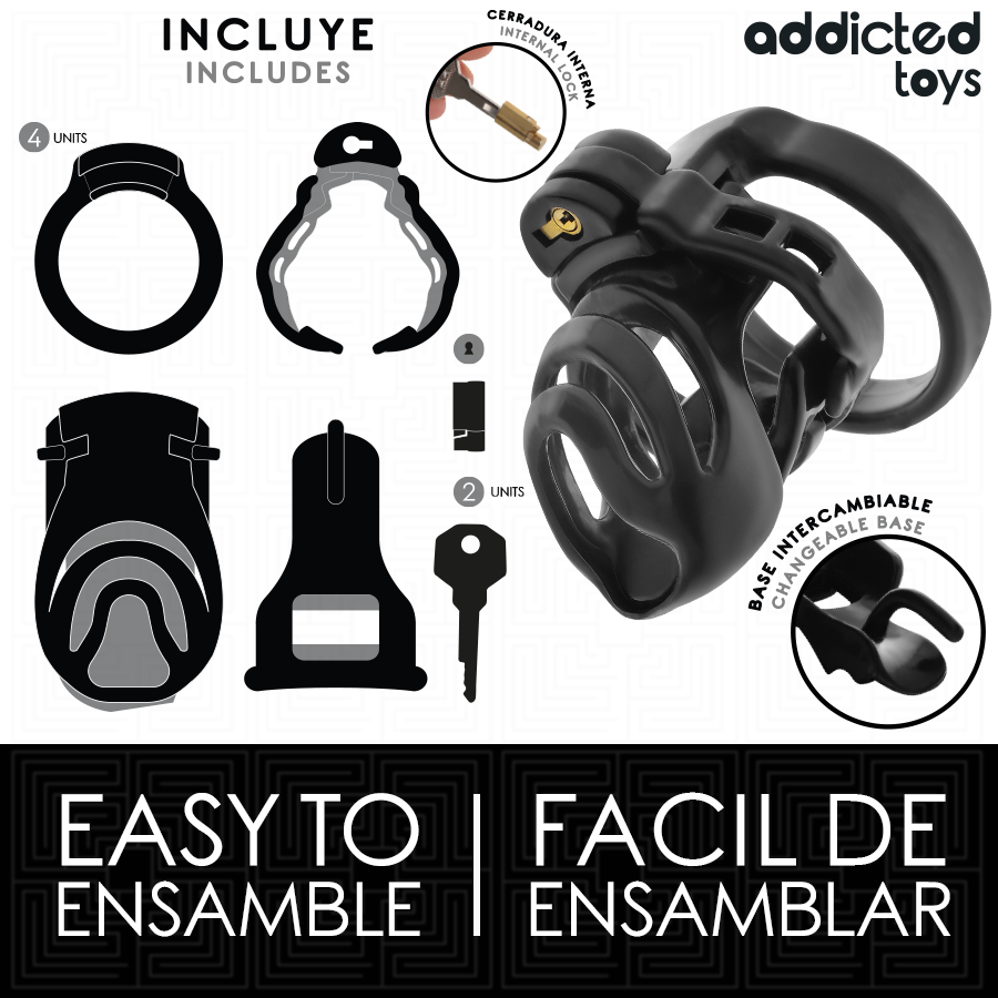 ADDICTED TOYS LOCKED - ETERNAL LOCK PENISKÄFIG 9 CM für sinnliche und diskrete Momente