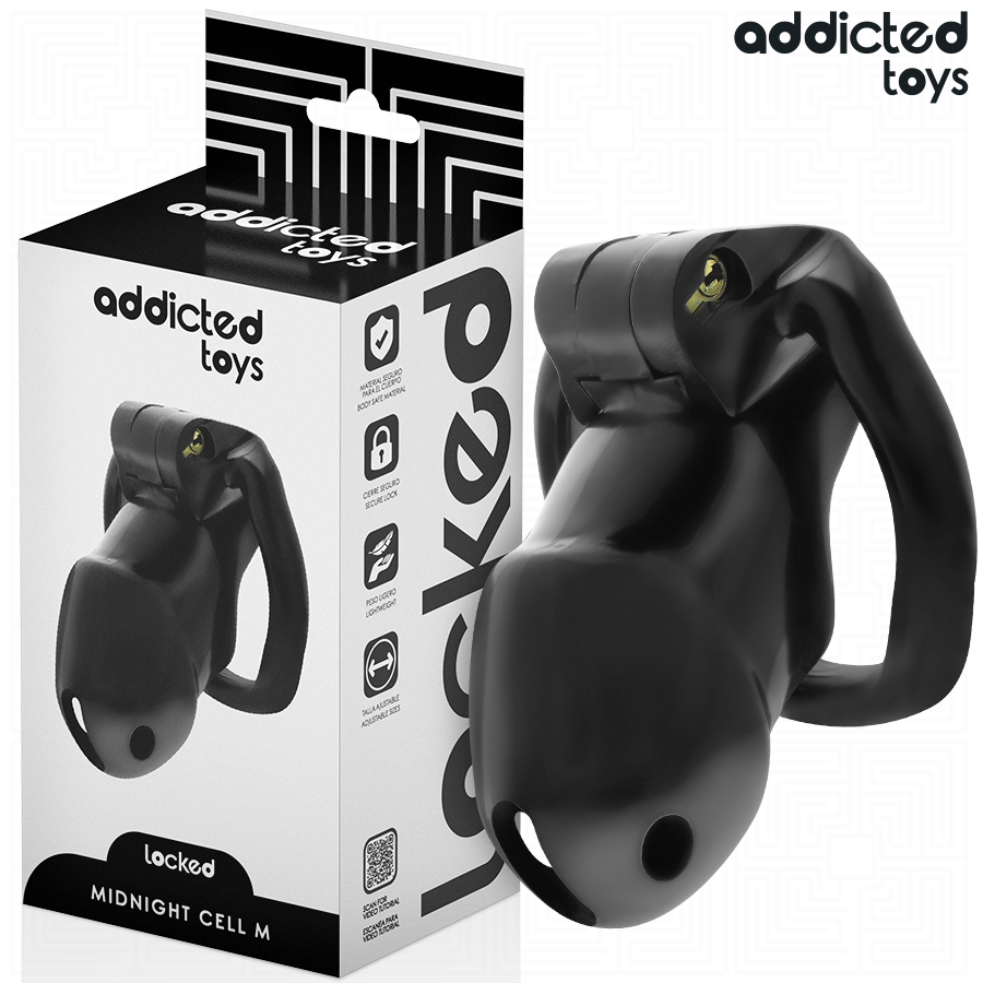 ADDICTED TOYS LOCKED - MINDNIGHT CELL PENIS CAGE GRÖSSE M Keuschheitskäfig diskret online kaufen