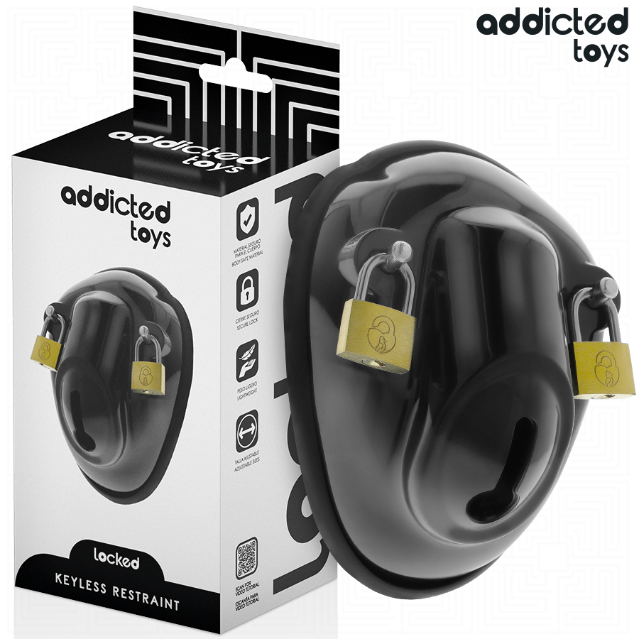 ADDICTED TOYS LOCKED - SCHLÜSSELLOSER PENISKÄFIG 11,5 CM Keuschheitskäfig diskret online kaufen