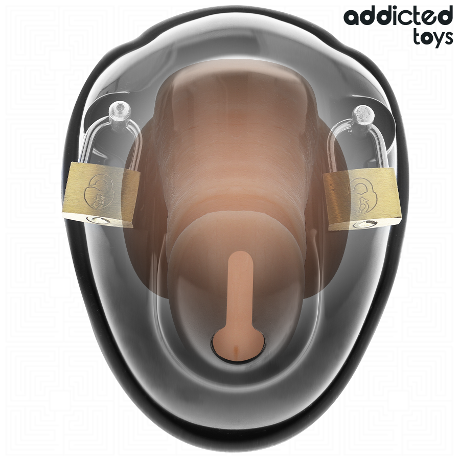 ADDICTED TOYS LOCKED - SCHLÜSSELLOSER PENISKÄFIG 11,5 CM bei Secret Pulse im Erotikshop
