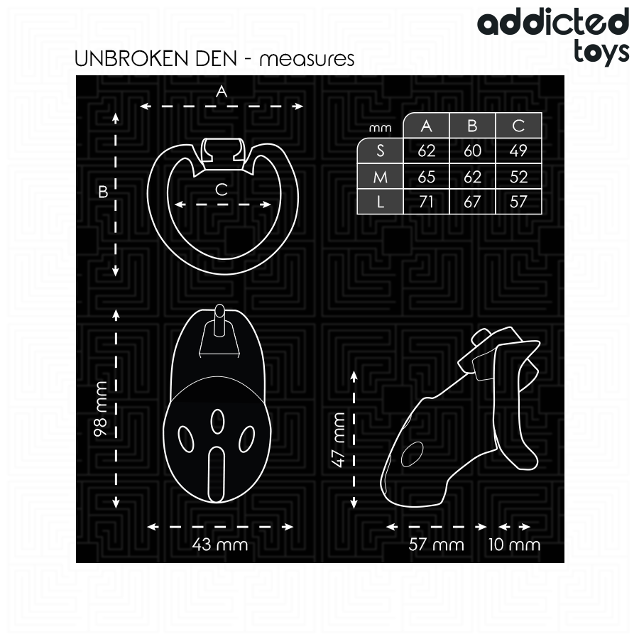ADDICTED TOYS LOCKED - UNBROKEN DEN PENISKÄFIG 9,8 CM hochwertiges Zubehör