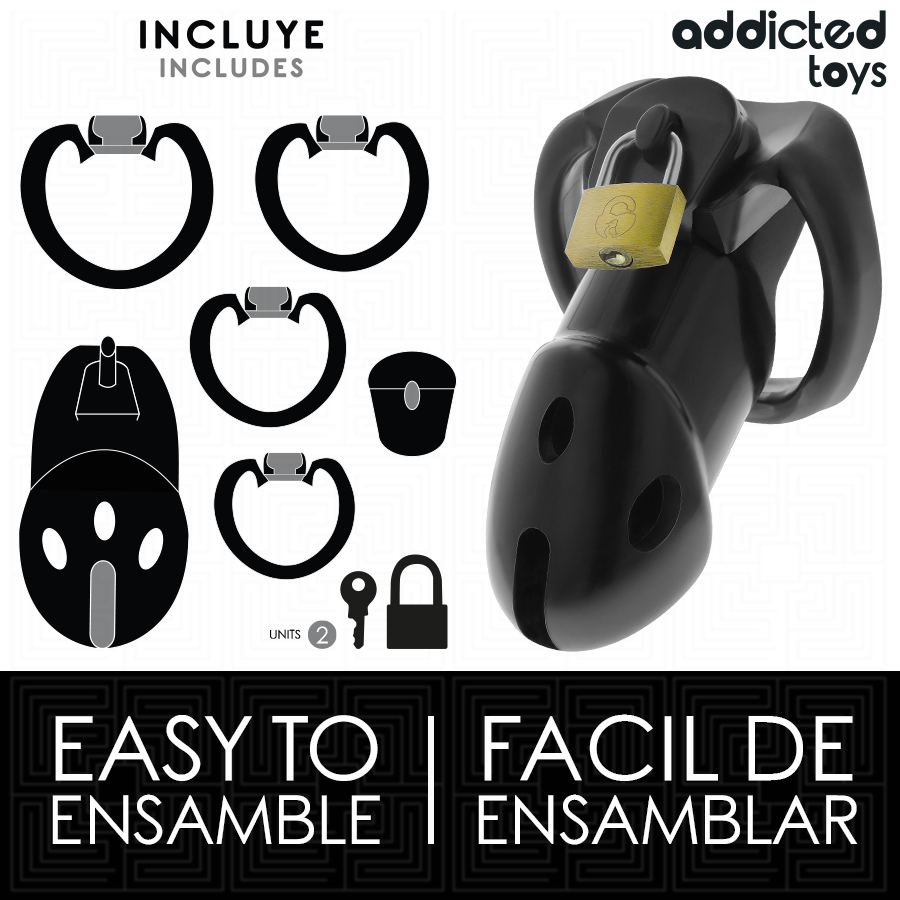 ADDICTED TOYS LOCKED - UNBROKEN DEN PENISKÄFIG 9,8 CM für sinnliche und diskrete Momente