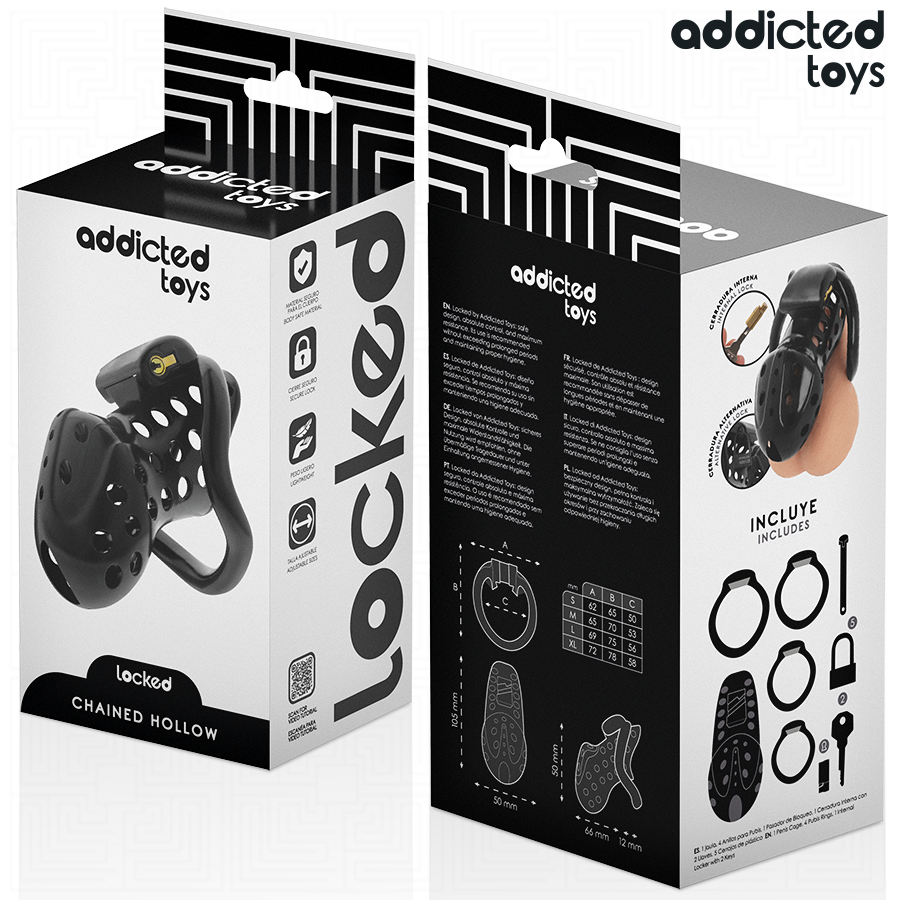ADDICTED TOYS LOCKED - ANGEKETTETER HOHLPENISKÄFIG 10,5 CM Keuschheitskäfig diskret online kaufen
