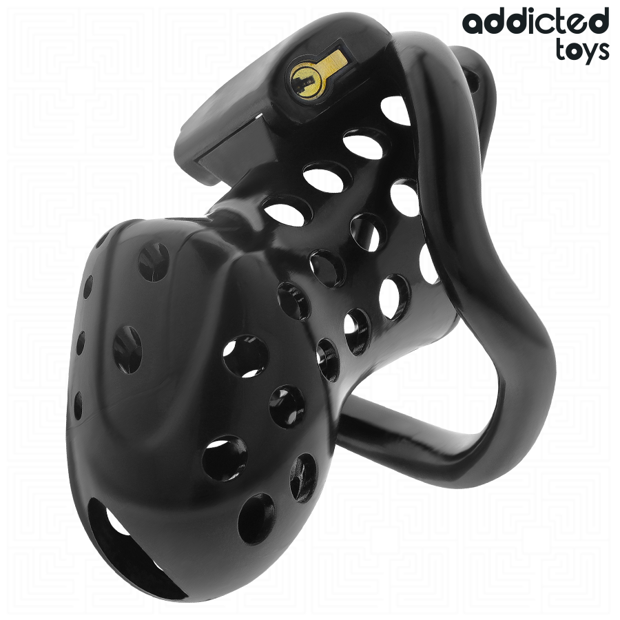 ADDICTED TOYS LOCKED - ANGEKETTETER HOHLPENISKÄFIG 10,5 CM Produktansicht und Details