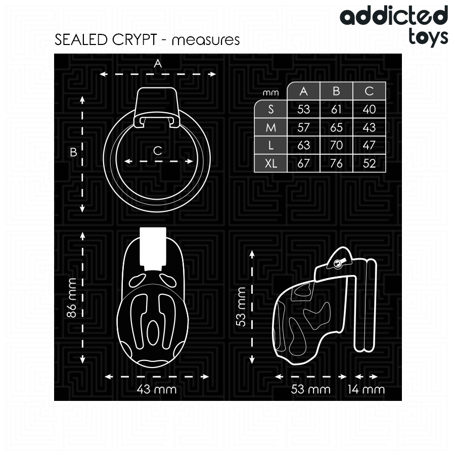 ADDICTED TOYS LOCKED - VERSIEGELTER PENISKÄFIG 8 CM hochwertiges Zubehör