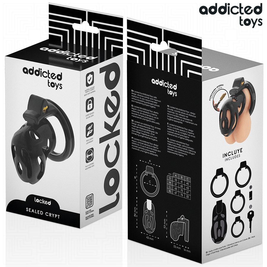 ADDICTED TOYS LOCKED - VERSIEGELTER PENISKÄFIG 8 CM Keuschheitskäfig diskret online kaufen