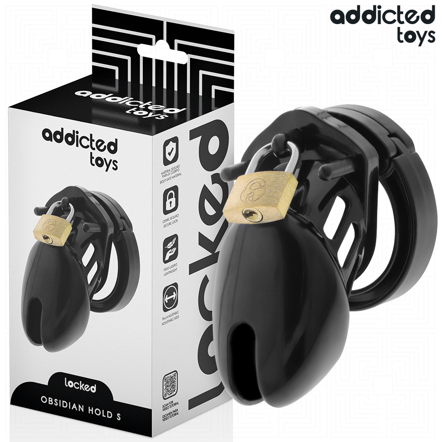 ADDICTED TOYS LOCKED - OBSIDIAN HOLD PENISKÄFIG GRÖSSE S Keuschheitskäfig diskret online kaufen