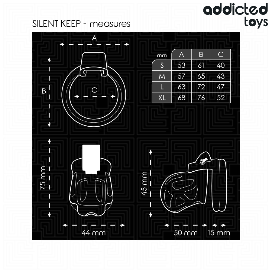 ADDICTED TOYS LOCKED - SILENT KEEP PENISKÄFIG 7,5 CM hochwertiges Zubehör