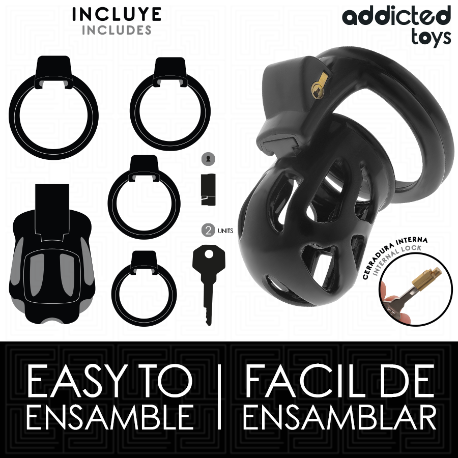 ADDICTED TOYS LOCKED - SILENT KEEP PENISKÄFIG 7,5 CM für sinnliche und diskrete Momente