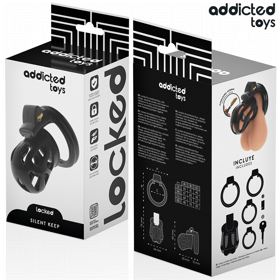 ADDICTED TOYS LOCKED - SILENT KEEP PENISKÄFIG 7,5 CM Keuschheitskäfig diskret online kaufen