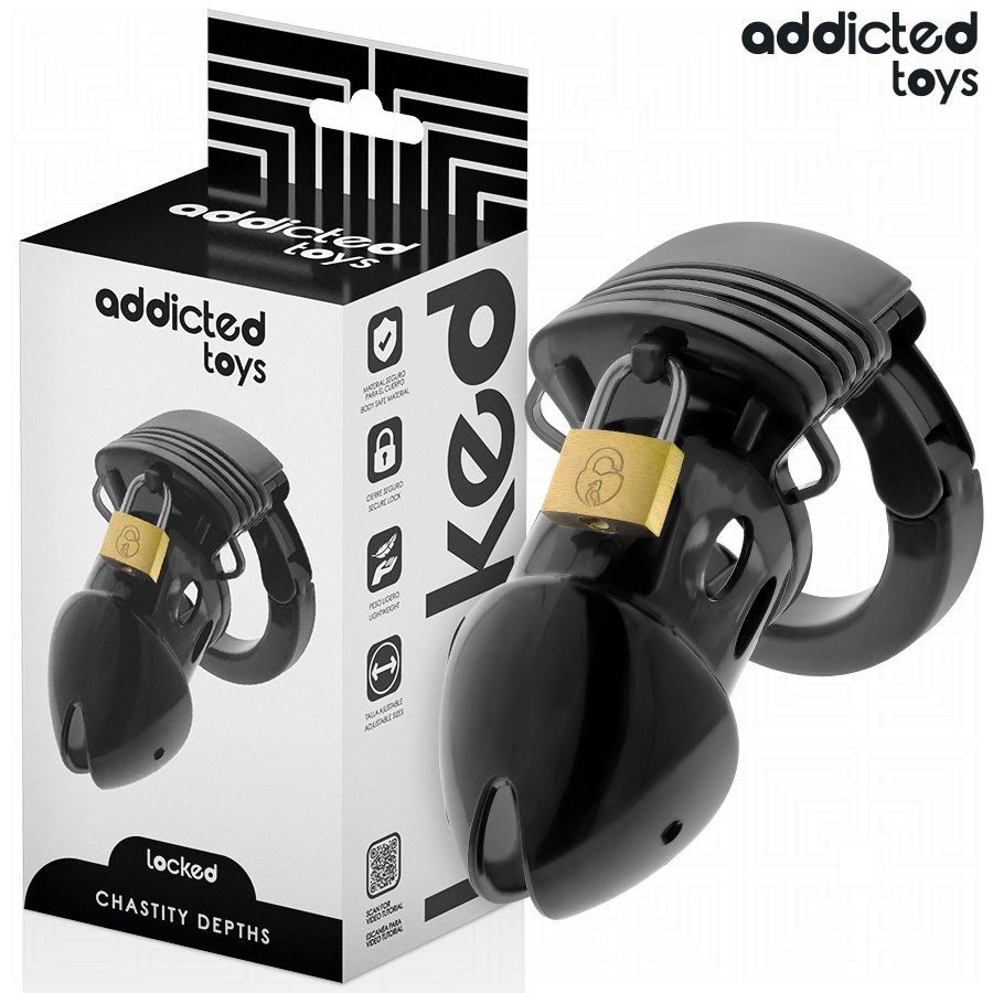 ADDICTED TOYS LOCKED - CHASTITY DEPTHS PENISKÄFIG 7,5 CM Keuschheitskäfig diskret online kaufen