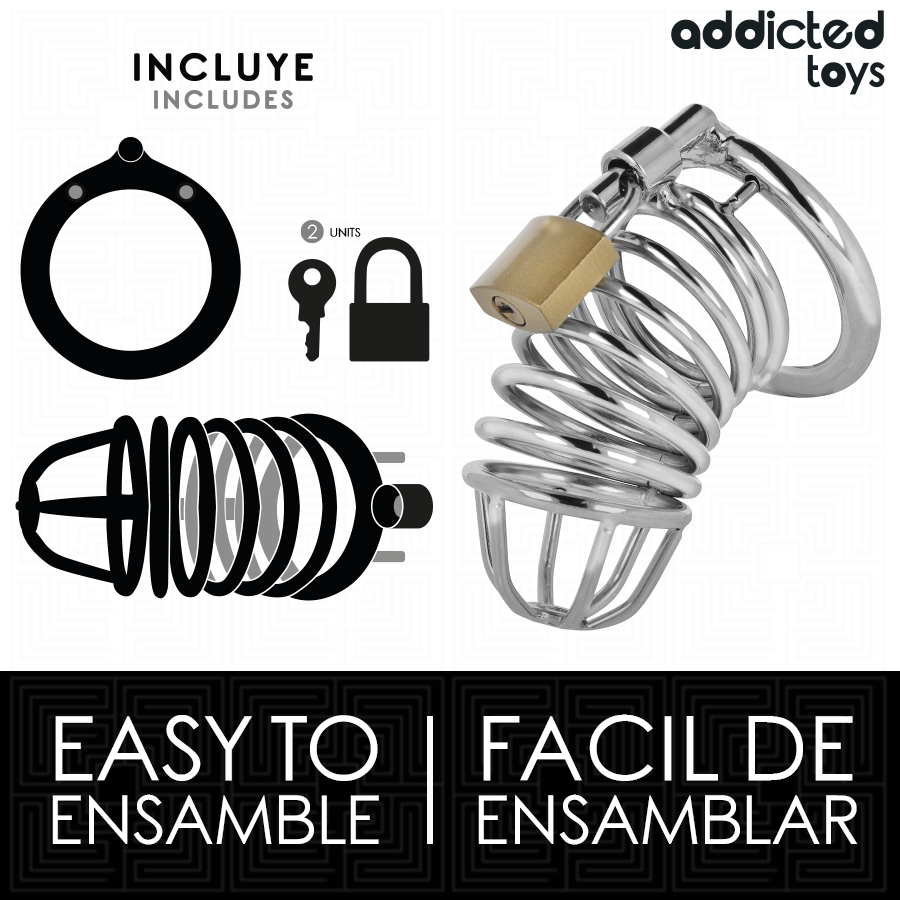 ADDICTED TOYS LOCKED - IRON CELL METALL-PENISKÄFIG 4 CM GRÖSSE S für sinnliche und diskrete Momente