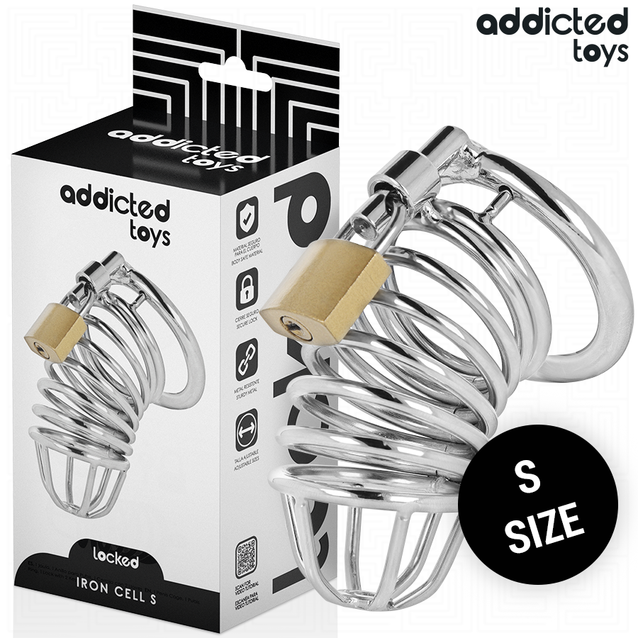 ADDICTED TOYS LOCKED - IRON CELL METALL-PENISKÄFIG 4 CM GRÖSSE S Keuschheitskäfig diskret online kaufen