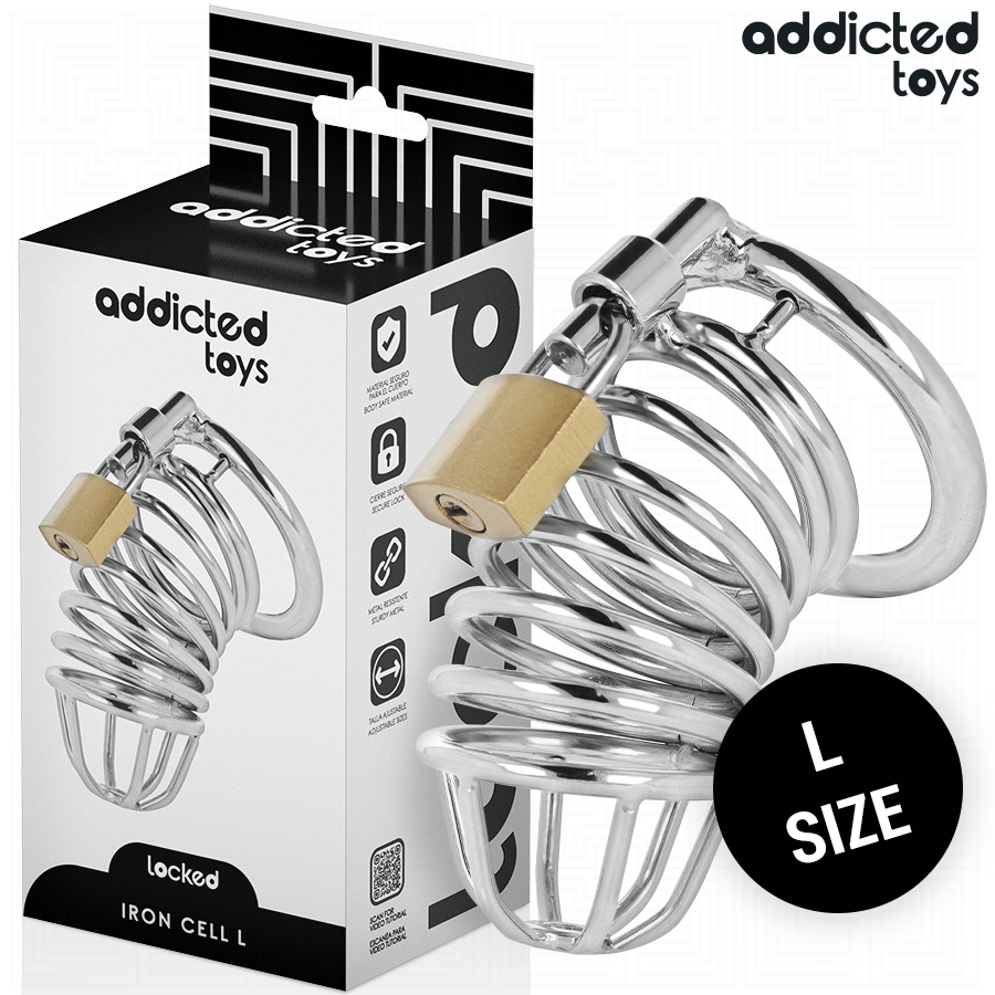 ADDICTED TOYS LOCKED - IRON CELL METALL-PENISKÄFIG 5 CM GRÖSSE L Keuschheitskäfig diskret online kaufen