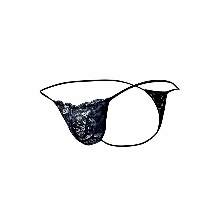 MOB - SCHWARZER SPITZEN-TANGA GRÖSSE L/XL für sinnliche Momente