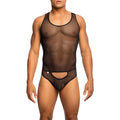MOB - TRANSPARENTER SCHWARZER BODYSHEER GRÖSSE L/XL – Dessous Bild 1