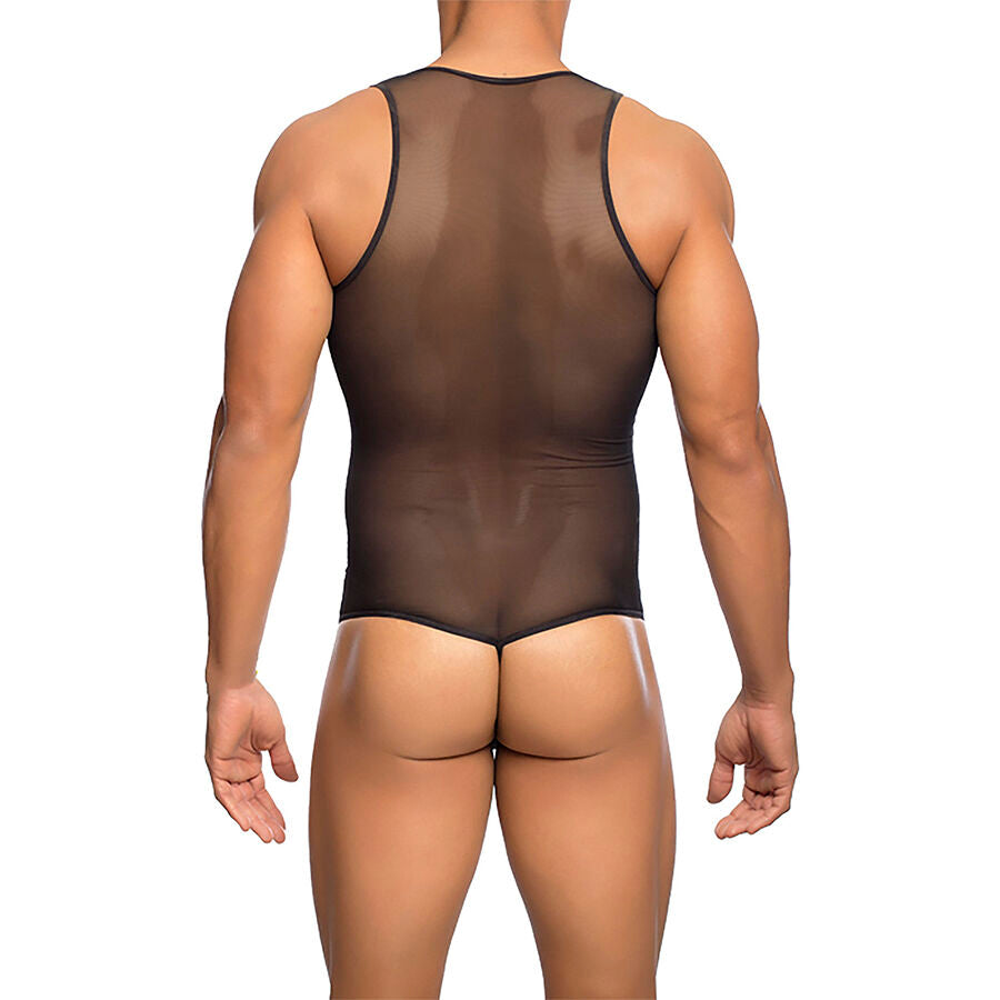 MOB - TRANSPARENTER SCHWARZER BODYSHEER GRÖSSE L/XL – Dessous Bild 3