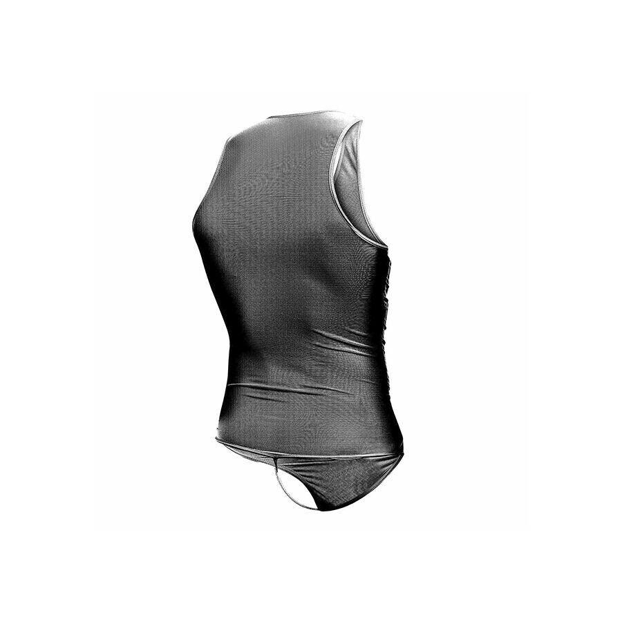 MOB - TRANSPARENTER SCHWARZER BODYSHEER GRÖSSE L/XL – Dessous Bild 5
