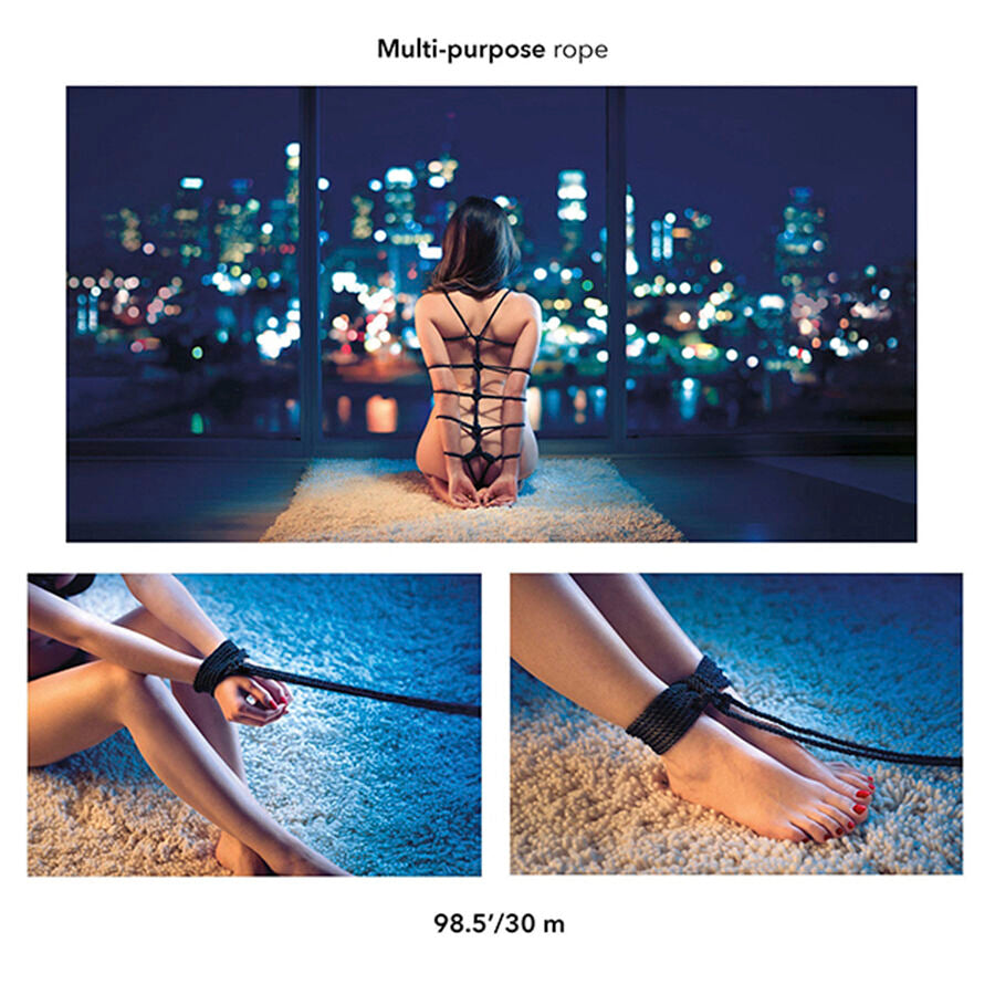 SCHWARZES BDSM-SEIL 30 M