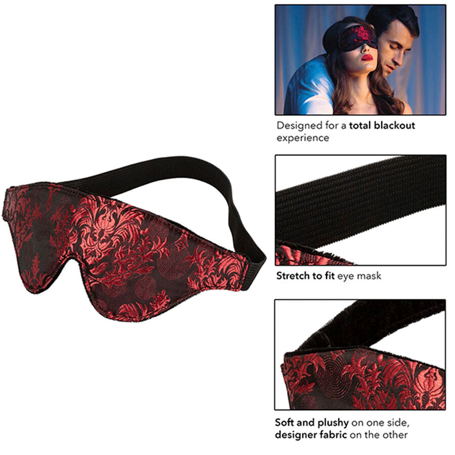 CALEXOTICS – SCANDAL BLICKDICHTE AUGENMASKE MIT ROTEN DETAILS bei Secret Pulse im Erotikshop