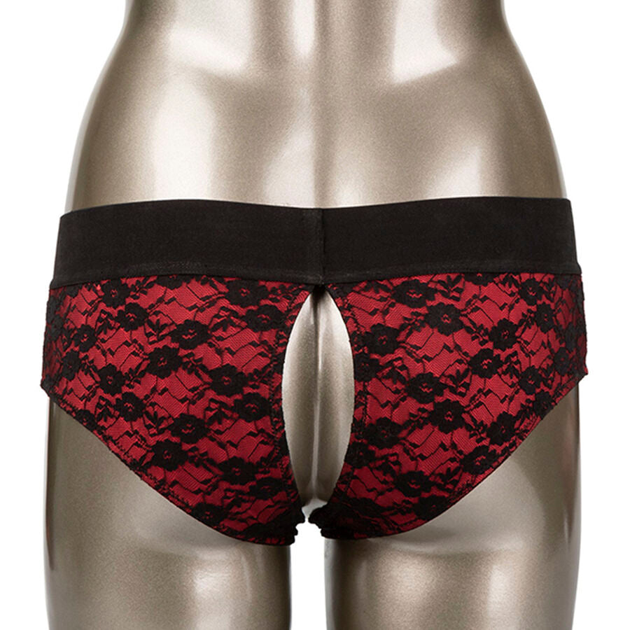 CALEXOTICS - SCANDAL CROTCHLESS PANTIES SET MIT DILDO GRÖSSE S/M hochwertige Produktabbildung