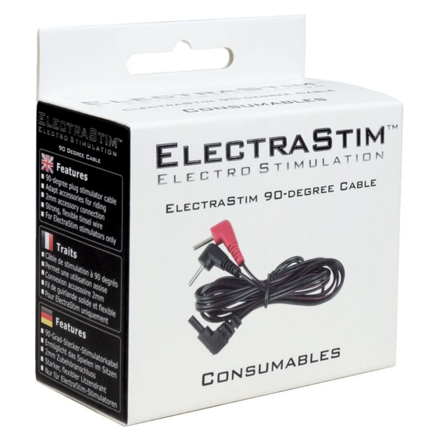 ELECTRASTIM - 90-GRAD-STIMULATORKABEL für intensive Stimulation und Self-Love