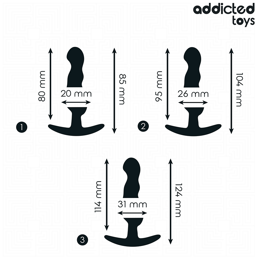 ADDICTED TOYS - 3ER-SET ANALPLUG MODELL 1 für sinnliche Momente