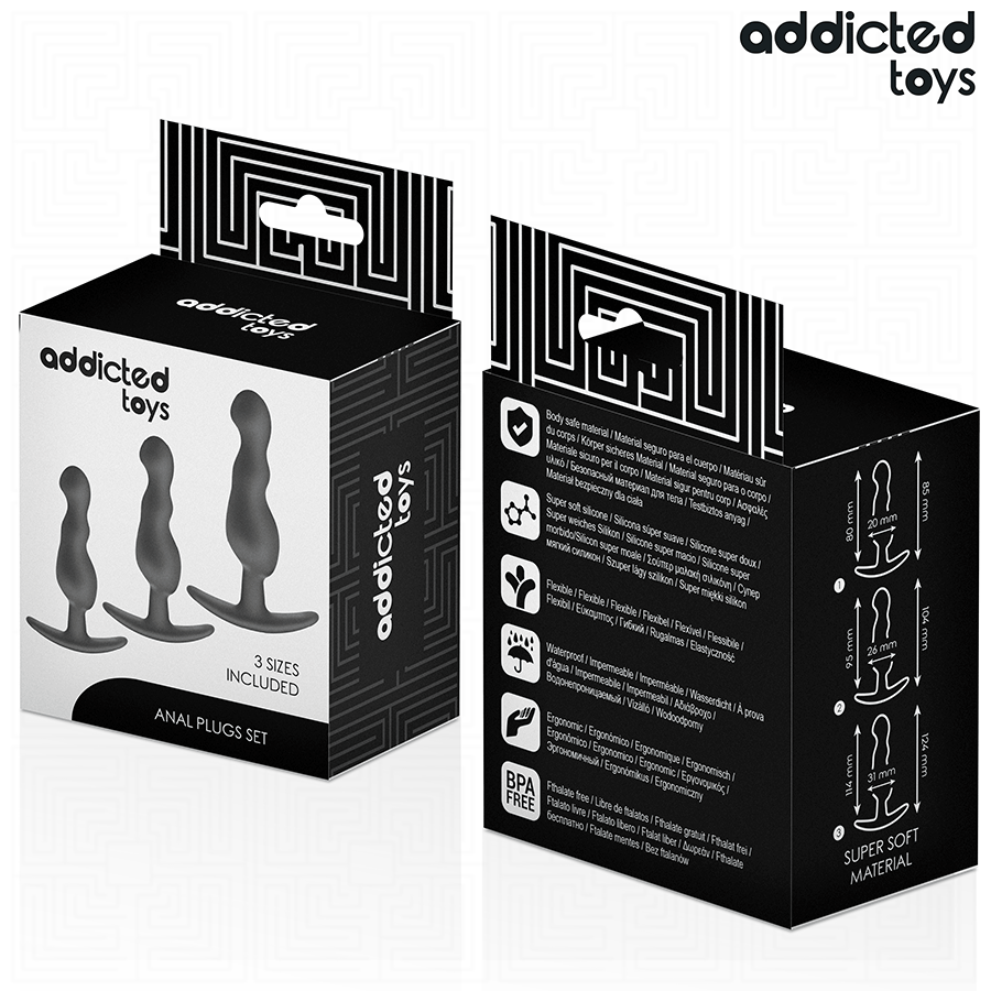 ADDICTED TOYS - 3ER-SET ANALPLUG MODELL 1 Detailansicht bei Secret Pulse
