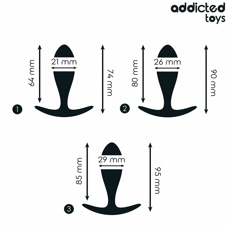 ADDICTED TOYS - 3ER-SET ANALPLUG MODELL 2 für sinnliche Momente