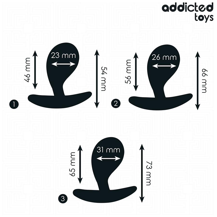 ADDICTED TOYS - 3ER-SET ANALPLUG MODELL 3 für sinnliche Momente