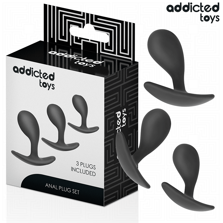 ADDICTED TOYS - 3ER-SET ANALPLUG MODELL 3 Sextoy-Set Produktansicht