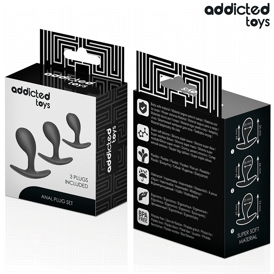 ADDICTED TOYS - 3ER-SET ANALPLUG MODELL 3 Detailansicht bei Secret Pulse