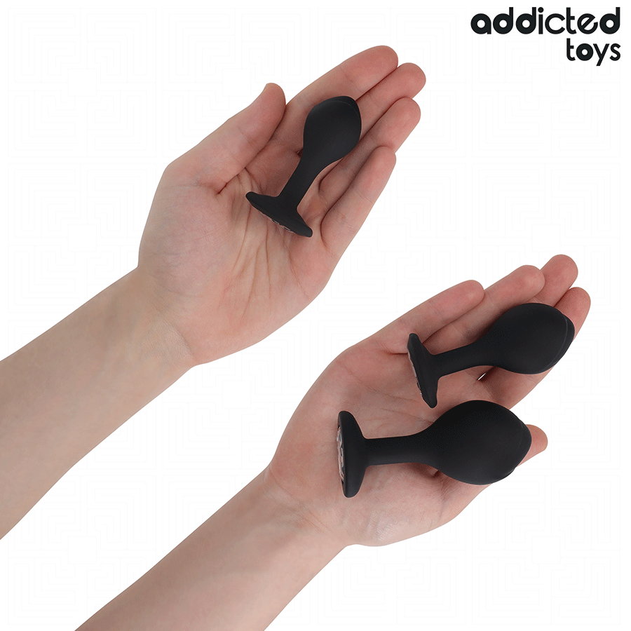 ADDICTED TOYS - 3ER-SET ANALPLUG MIT JUWEL hochwertige Produktabbildung