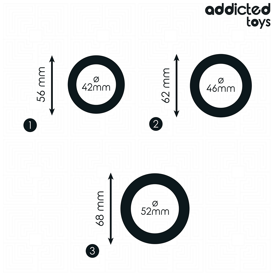 ADDICTED TOYS - SET AUS FLACHEN SILIKONRINGEN für sinnliche Momente
