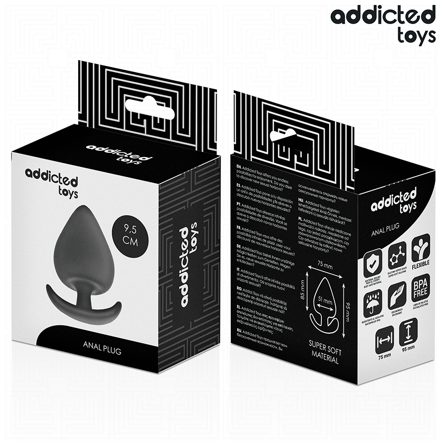 ADDICTED TOYS - ANALPLUG GRÖSSE XL 9.5 CM Produktansicht und Details