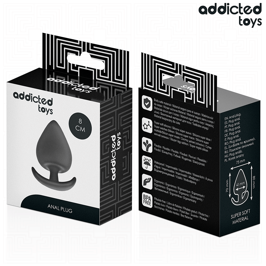ADDICTED TOYS - ANALSTECKER GRÖSSE L 8 CM Produktansicht und Details