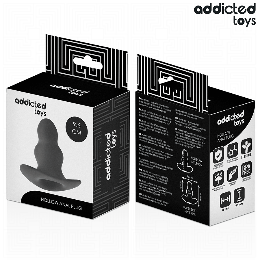 ADDICTED TOYS - HOHL ANAL PLUG GRÖSSE M 9,6 CM Produktansicht und Details