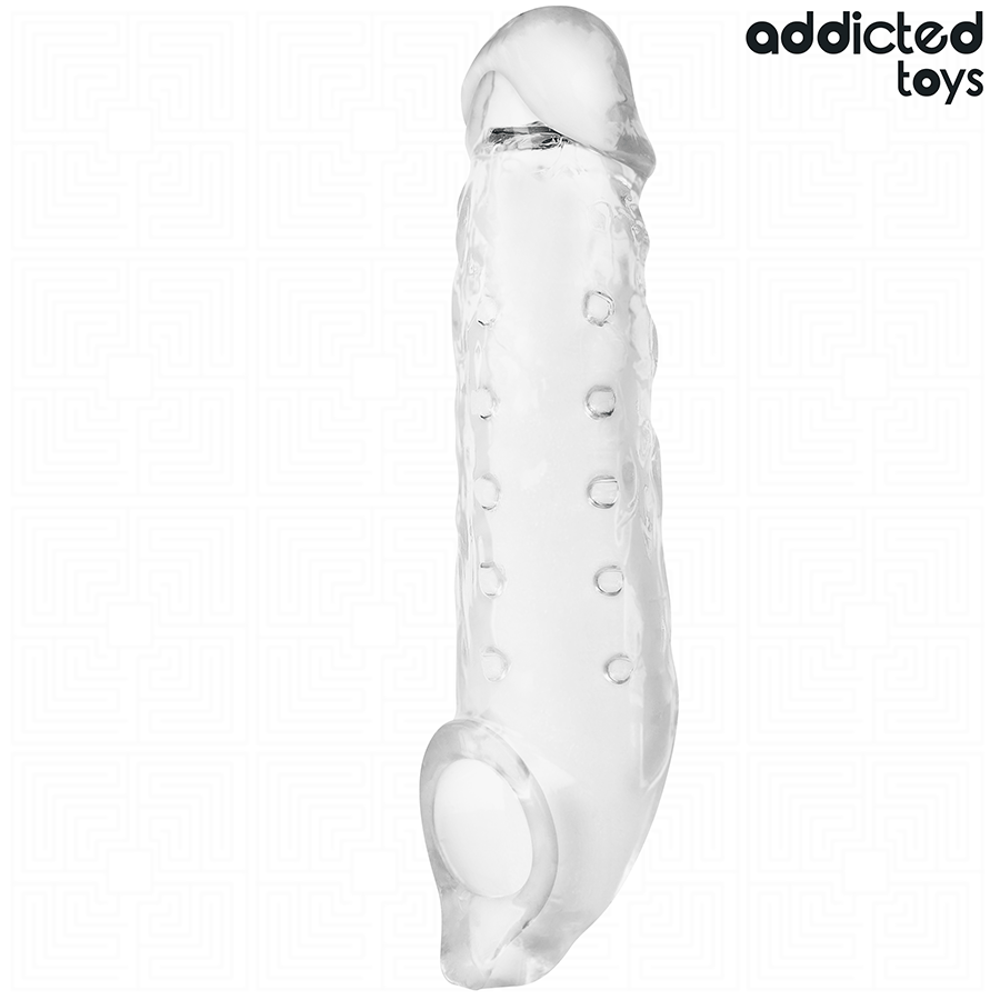 ADDICTED TOYS - TRANSPARENTE PENISHÜLSE GRÖSSE M 27 CM – Erotik-Zubehör Bild 2