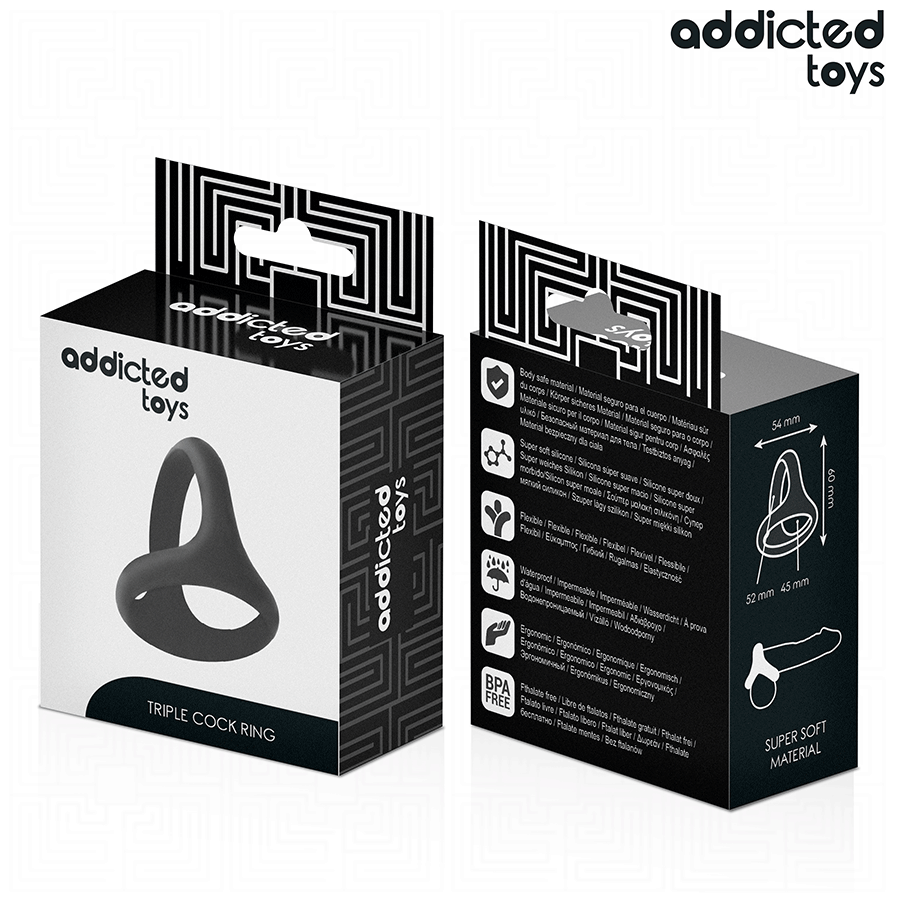 ADDICTED TOYS - DICKER DREIFACH-PENISRING Produktansicht und Details