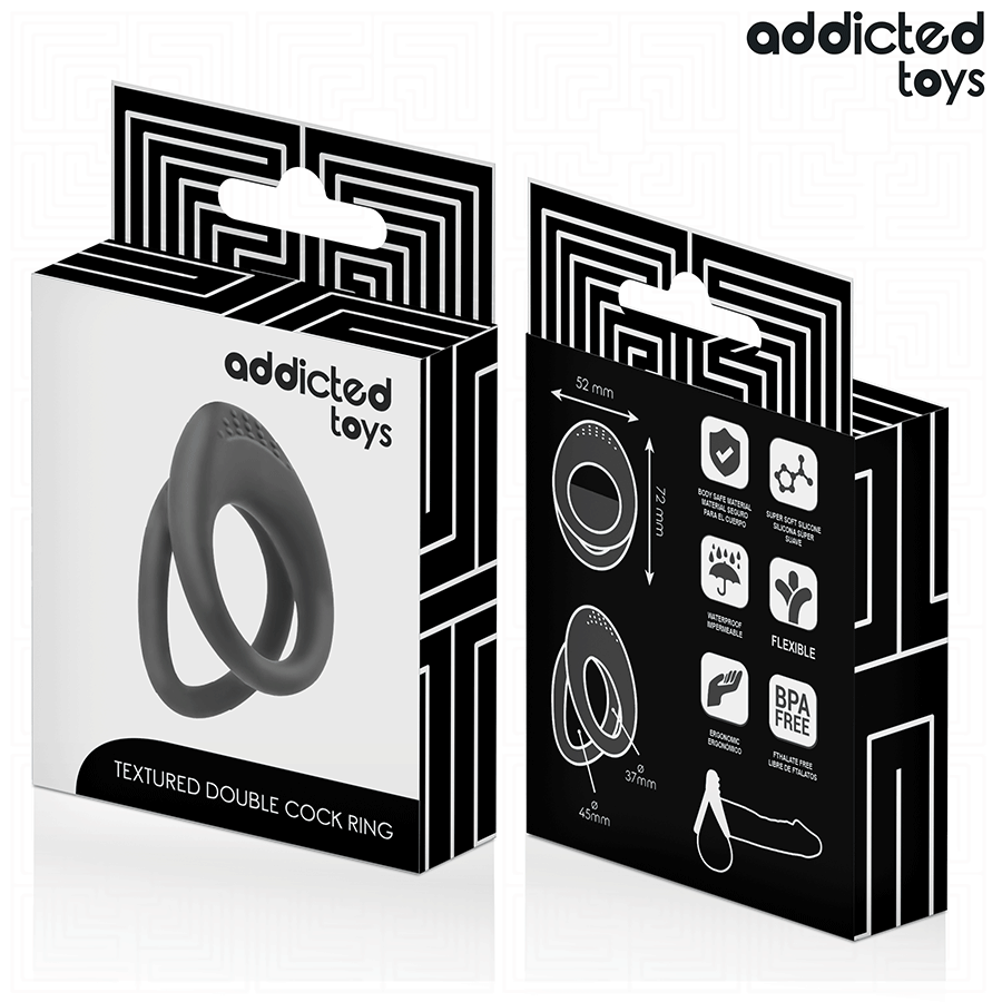 ADDICTED TOYS - DOPPELT STRUKTURIERTER PENISRING Penisring diskret online kaufen