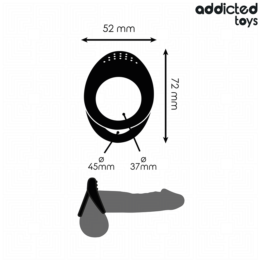 ADDICTED TOYS - DOPPELT STRUKTURIERTER PENISRING für sinnliche und diskrete Momente