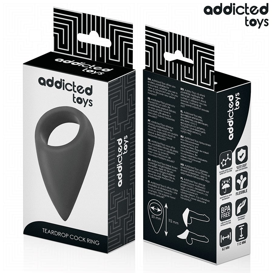 ADDICTED TOYS - TRÄNENFÖRMIGER PENISRING Produktansicht und Details