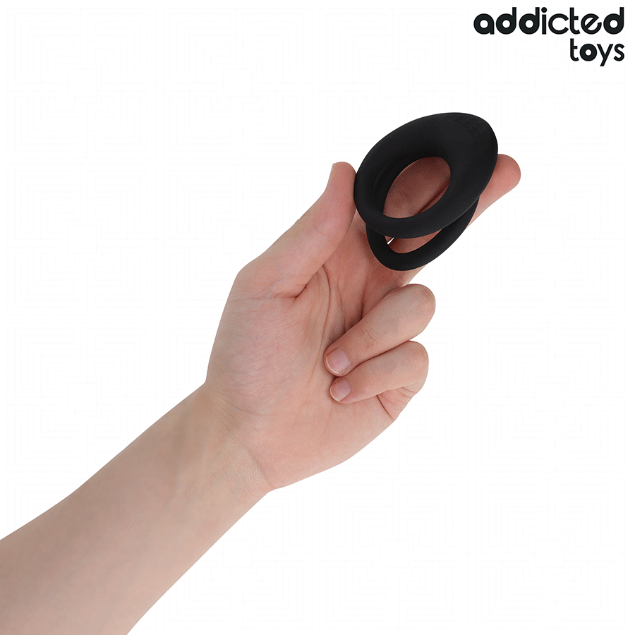 ADDICTED TOYS - DOPPELT STRUKTURIERTER PENISRING Produktansicht und Details