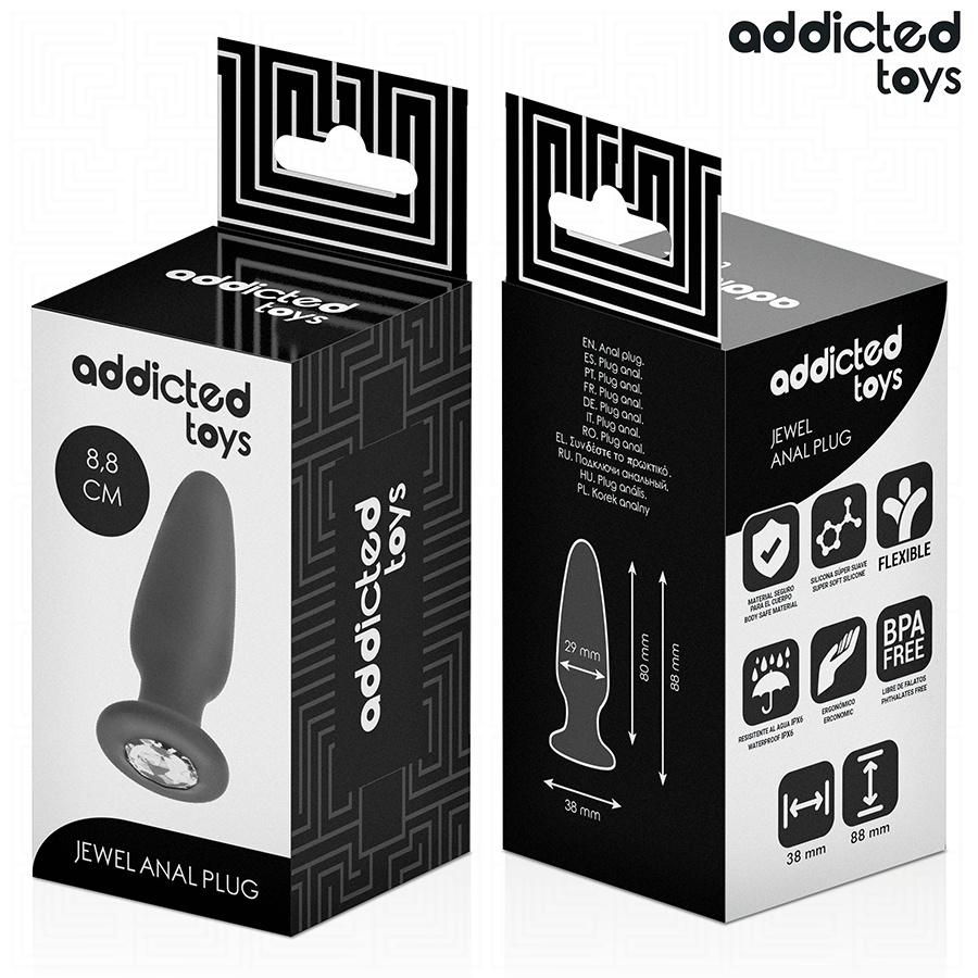 ADDICTED TOYS - ANAL PLUG MIT JUWEL GRÖSSE S 8,8 CM Analplug diskret online kaufen